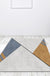 Irregular Bedroom Rug in Grey Modern Colorblock Triangle Pattern Area Rug Polyester Non-Slip Carpet