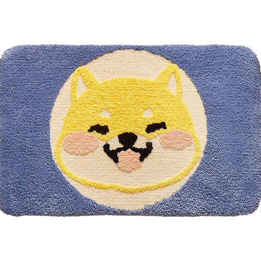 Green Child's Room Rug Kids Animal Dog Circle Pattern Area Rug Polyester Anti-Slip Backing Carpet