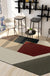 Modern Living Room Irregular Rug in Brown Color Block Pattern Rug Polyester Machine Washable Area Rug