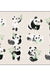 Ivory Child's Room Rug Kids Animal Panda Bird Pattern Area Rug Polyester Anti-Slip Machine Washable Carpet