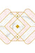 Irregular Bedroom Rug in Pink Modern Colorblock Diamond Pattern Area Rug Polyester Pet Friendly Carpet