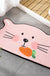 Kids Child's Room Irregular Rug in Pink and Orange Animal Tiger Lion Rabbit Print Rug Polyester Stain-Resistant Area Rug