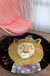 Black and Pink Nursery Rug Kids Animal Lion Rabbit Flamingo Pattern Area Rug Polyester Stain-Resistant Carpet