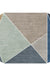 Blue and Brown Irregular Rug Bedroom Novelty Color Block Pattern Area Rug Polyester Pet Friendly Carpet