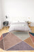 Blue and Brown Irregular Rug Bedroom Novelty Color Block Pattern Area Rug Polyester Pet Friendly Carpet