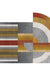 Brown and Grey Irregular Rug Bedroom Novelty Color Block Stripe Pattern Area Rug Polyester Washable Carpet