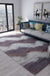 Modern Living Room Rug in Brown and Purple Abstract Stripe Print Rug Polyester Pet Friendly Area Rug