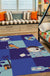 Pink and Blue Nursery Rug Kids Animal Bird Elephant Giraffe Pattern Area Rug Polyester Non-Slip Carpet