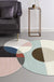 Novelty Living Room Irregular Rug Colorful Color Block Circle Print Rug Polyester Pet Friendly Area Rug