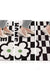 Feblilac Checkerboard and Flower Entrance Door Mat