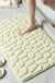 Feblilac Solid Cobblestone Coral Fleece Bathmat