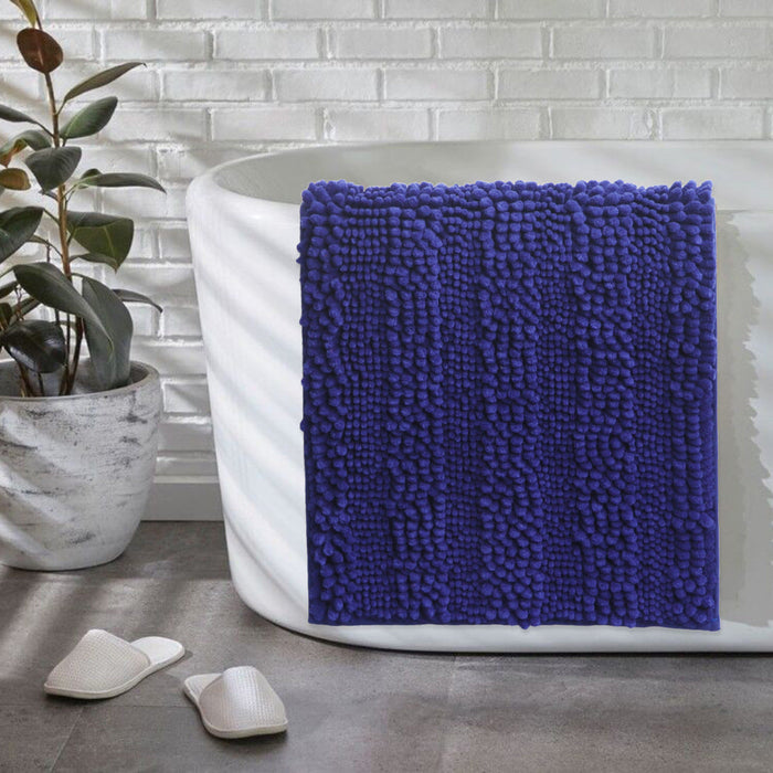 Chenille Soft Non-slip Water Absorbent and Quick Dry Plush Bath Mat Water Absorbent Shower Mat