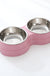 Double Pet Bowls Dog Food Water Feeder Stainless Steel Pet Drinking Dish Feeder Cat Puppy Feeding Supplies Small Dog Accessories