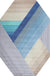 Blue Irregular Bedroom Rug Novelty Stripes Geometry Pattern Area Rug Polyester Anti-Slip Backing Carpet