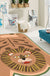 Yellow and Brown Irregular Rug Nursery Kids Animal Tiger Leopard Lion Pattern Area Rug Polyester Stain-Resistant Carpet