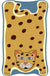 Yellow and Brown Irregular Rug Nursery Kids Animal Tiger Leopard Lion Pattern Area Rug Polyester Stain-Resistant Carpet