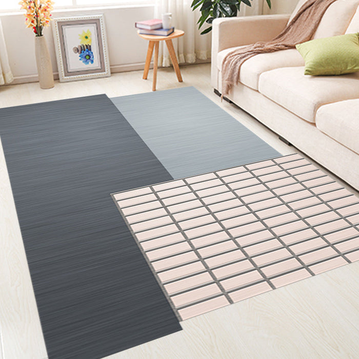 Novelty Living Room Irregular Rug in Grey Color Block Rectangle Print Rug Polyester Pet Friendly Area Rug