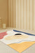 Beige Abstract Rug Polyester Modern Rug Non-Slip Backing Pet Friendly Area Rug for Living Room