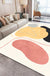 Beige Abstract Rug Polyester Modern Rug Non-Slip Backing Pet Friendly Area Rug for Living Room