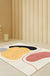 Beige Abstract Rug Polyester Modern Rug Non-Slip Backing Pet Friendly Area Rug for Living Room