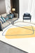 Beige Abstract Rug Polyester Modern Rug Non-Slip Backing Pet Friendly Area Rug for Living Room