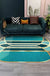 Green Irregular Rug Bedroom Novelty Ombre Pattern Area Rug Polyester Pet Friendly Carpet