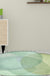 Green and Grey Irregular Rug Bedroom Novelty Colorblock Pattern Area Rug Polyester Machine Washable Carpet