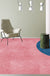 Novelty Living Room Irregular Rug in Grey and Pink Color Block Circle Rectangle Print Rug Polyester Non-Slip Area Rug