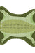 Green Irregular Rug Nursery Kids Animal Crocodile Pattern Area Rug Polyester Stain-Resistant Carpet