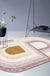 Pink Bedroom Rug Novelty Colorblock Pattern Area Rug Polyester Machine Washable Carpet