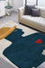 Contemporary Figure Pattern Rug Multicolor Polyester Rug Washable Pet Friendly Area Rug for Bedroom