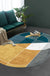 Green and Yellow Bedroom Rug Novelty Colorblock Geometry Pattern Area Rug Polyester Pet Friendly Carpet