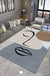 Multicolor Living Room Rug Nordic Character Pattern Rug Polyester Washable Pet Friendly Area Rug