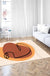 Contemporary Abstract Rug Beige Polyester Rug Pet Friendly Washable Area Rug for Living Room