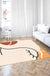 Contemporary Abstract Rug Beige Polyester Rug Pet Friendly Washable Area Rug for Living Room