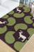 Kids Animal Pattern Rug Green Multicolor Polyester Rug Washable Pet Friendly Non-Slip Area Rug for Child's Bedroom