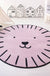 Unique Animal Pattern Rug Pink and Blue Kids Rug Polyester Pet Friendly Washable Non-Slip Backing Area Rug for Nursery