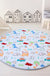 Unique Animal Pattern Rug Pink and Blue Kids Rug Polyester Pet Friendly Washable Non-Slip Backing Area Rug for Nursery