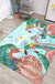 Colorful Cartoon Animal Pattern Rug Pink and Blue Kids Rug Polyester Pet Friendly Washable Non-Slip Backing Area Rug for Nursery