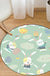 Unusual Cartoon Animal Pattern Rug Multicolor Kids Rug Polyester Pet Friendly Washable Area Rug for Nursery