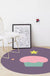 Novelty Cake Pattern Rug Brown and Purple Kids Rug Polyester Pet Friendly Washable Area Rug for Nursery