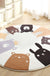 Kids Cartoon Animal Pattern Rug Grey and Green Polyester Rug Washable Pet Friendly Non-Slip Area Rug for Child's Bedroom