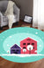 Stylish House Pattern Rug Pink and Green Kids Rug Polyester Pet Friendly Washable Non-Slip Backing Area Rug for Nursery