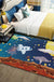 Unusual Outer Space Pattern Rug Multicolor Kids Rug Polyester Pet Friendly Washable Area Rug for Nursery