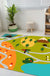 Kids Map Pattern Rug Green Polyester Rug Washable Pet Friendly Non-Slip Area Rug for Child's Bedroom