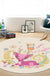 Cute Cartoon Animal Pattern Rug Beige and Red Kids Rug Polyester Pet Friendly Washable Area Rug for Nursery