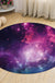 Kids Galaxy Pattern Rug Blue and Purple Polyester Rug Washable Pet Friendly Non-Slip Area Rug for Child's Bedroom