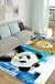 Kids Animal Pattern Rug Black and Blue Acrylic Rug Washable Pet Friendly Non-Slip Area Rug for Child's Bedroom