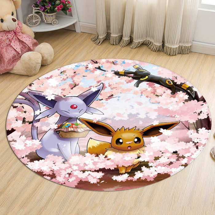 Kids Cartoon Character Pattern Rug Multicolor Polyester Rug Washable Pet Friendly Non-Slip Area Rug for Child's Bedroom