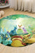 Kids Cartoon Character Pattern Rug Multicolor Polyester Rug Washable Pet Friendly Non-Slip Area Rug for Child's Bedroom